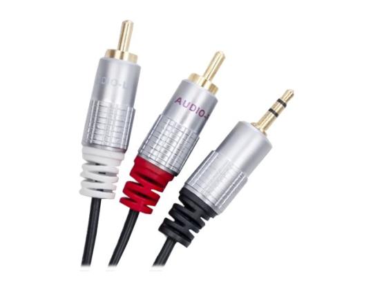 QOLTEC 52341 Kaapeli 2xRCA Mini Jack 3,5mm