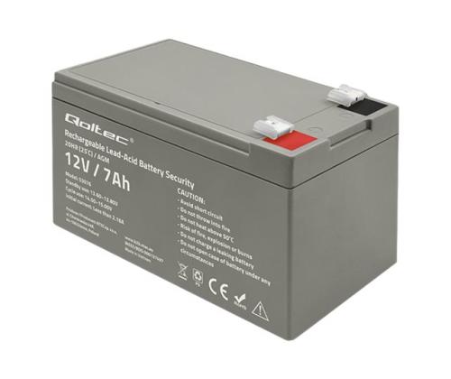 QOLTEC 53076 AGM akku 12V 7Ah