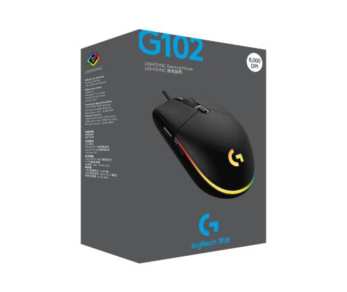 LOGI G102 LIGHTSYNC - MUSTA - EER