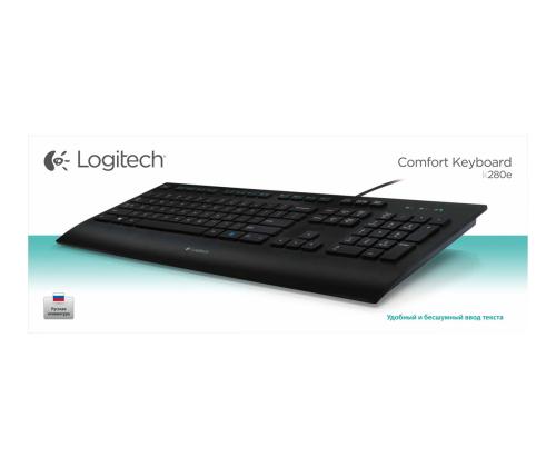 LOGI K280e johdollinen Keyb.USB mustaOEM(PAN)