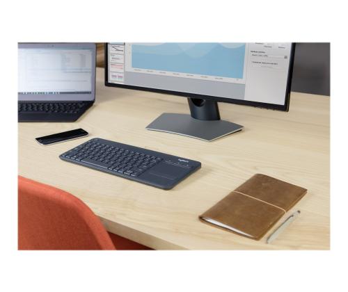 LOGI K400 Plus Touch Keyboard musta (PAN)