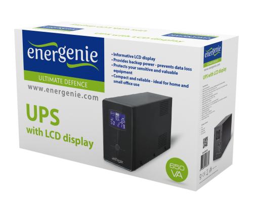 GEMBIRD UPS LCD-näytöllä 650VA