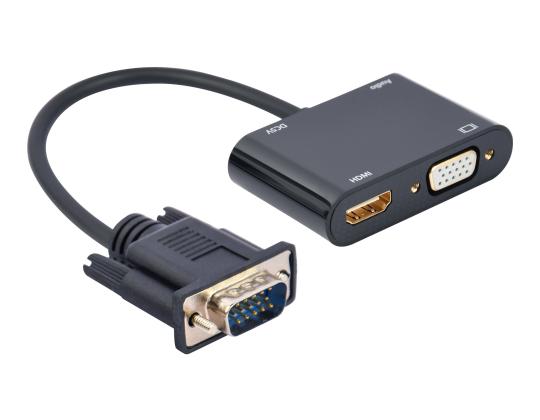 GEMBIRD VGA - HDMI + VGA sovitinkaapeli