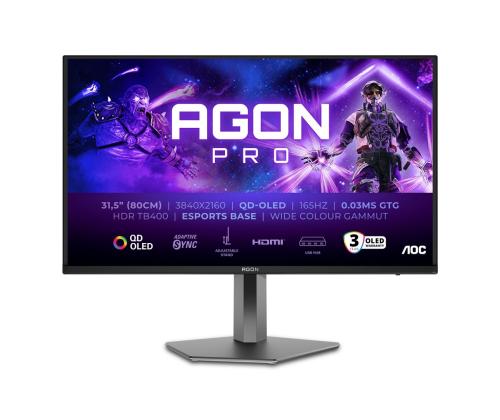 AOC 31,5 tuuman 3840x2160 QD OLED 165Hz HDR (HDR)