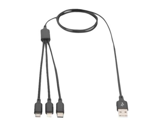 ASSMANN USB Latauskaapeli USB A 3in1 1m