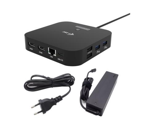 I-TEC USB-C Dual HDMI DS + laturi