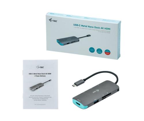 I-TEC USB C MetalNanoDock 4K HDMI+PD 60W