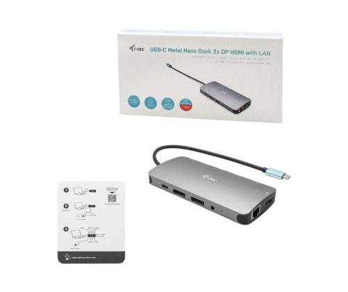 I-TEC USB-C Metal Nano Dock 3x Display+PD