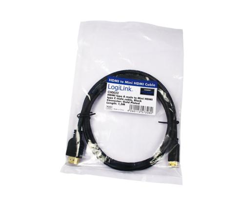 LOGILINK Kaapeli HDMI-miniHDMI 1,5m