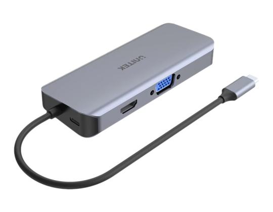 UNITEK Hub USB-C 3xUSB 3.1 PD Hdmi SD