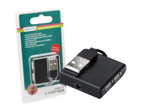 DIGITUS USB2.0 -keskitin 4-porttinen