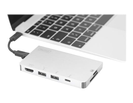 DIGITUS USB Multiport Travel Dock 6-porttinen