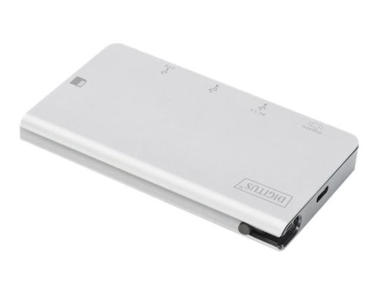 DIGITUS USB Multiport Travel Dock 6-porttinen