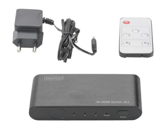 DIGITUS 4K HDMI 2.0 -kytkin 3x1 UHD