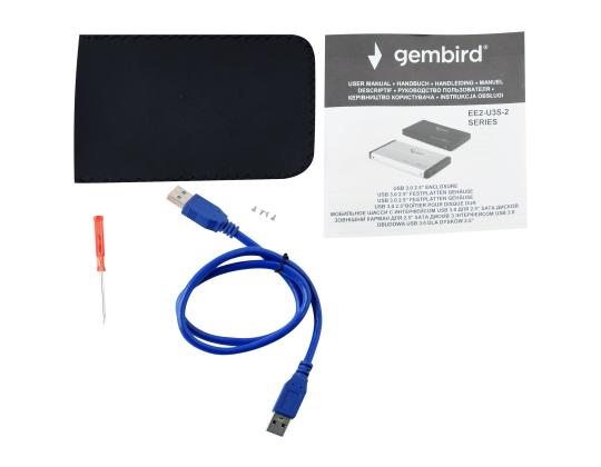 GEMBIRD EE2-U3S-2 HDD/SSD-kotelo Gemb