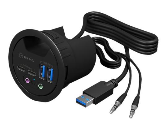 ICYBOX IB-HUB1403B USB 3.0 pöytäkeskitin