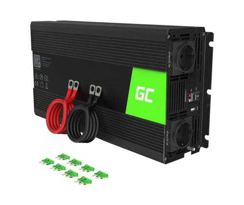 GREENCELL Invertteri 12V - 230V 1500W