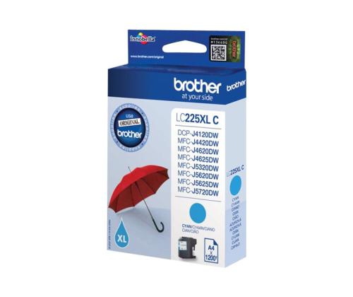 BROTHER LC225XLC muste syaani 1200 sivua