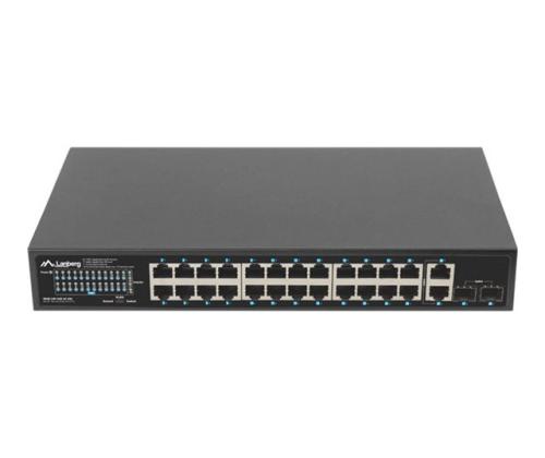 LANBERG-kytkin PoE+ 24x 1GB 2x SFP 250W