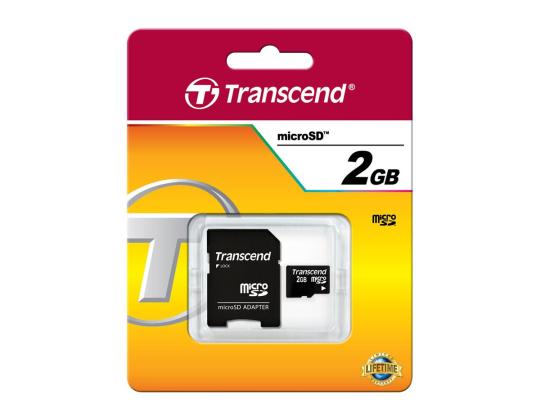 TRANSCEND Micro SD -kortti 2 Gt sovittimella