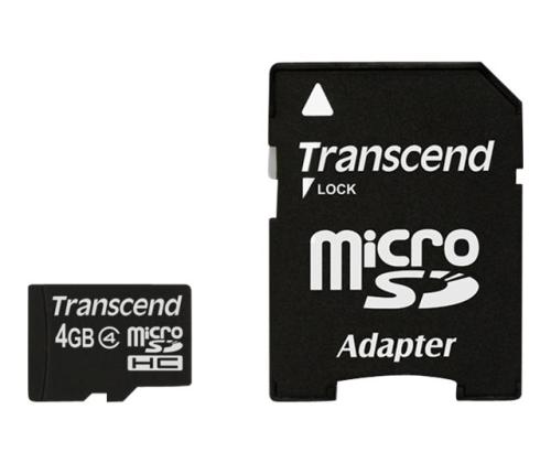 TRANSCEND 4GB micro SDHC Card Class 4
