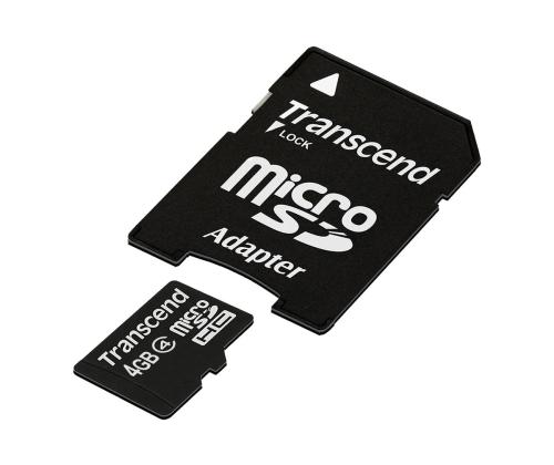TRANSCEND 4GB micro SDHC Card Class 4