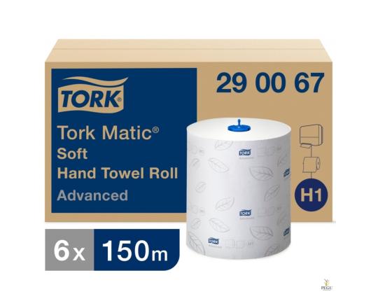 Rullapaperi 2-kerroksinen TORK Matic Soft Advanced H1 21cmx150m (290067)