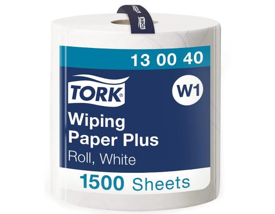 Käsipaperirulla 2-kerroksinen TORK Wiping Paper Plus, 510m (130040)