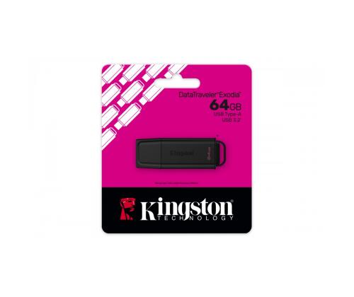 Muistitikku KINGSTON 64GB  USB 3.2 Exodia Black + Teal