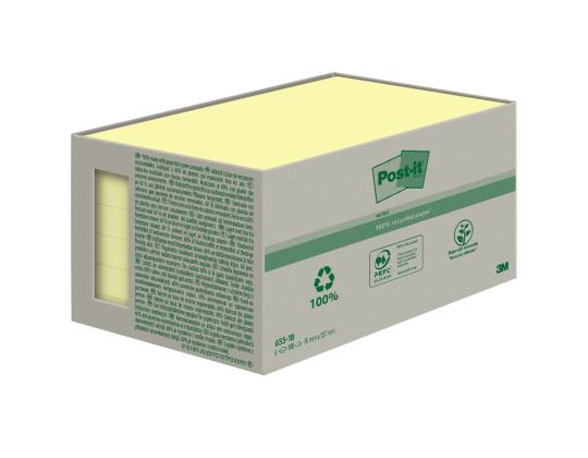 Viestilaput 38x51 Post-it 653 ekologinen keltainen 6/pkt