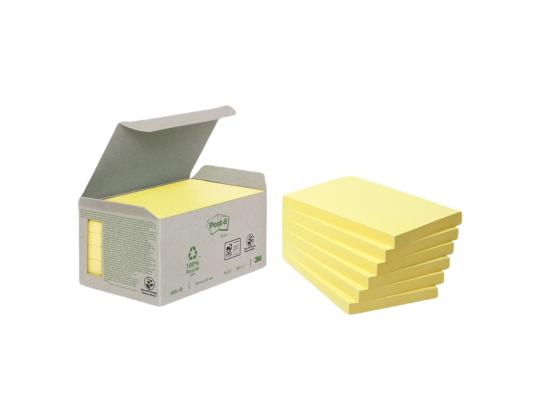 Viestilaput 76x127 Post-it Recycled 655 keltainen 6x100arkkia