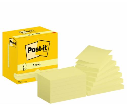 Muistiinpanopaperi 76x127mm POST-IT Z-notes 12x100 arkki