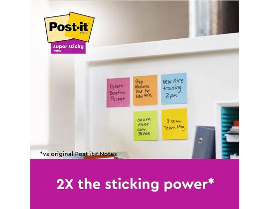 Viestilappu 76x76 Post-it R330 Super Sticky 6x90 Carnival