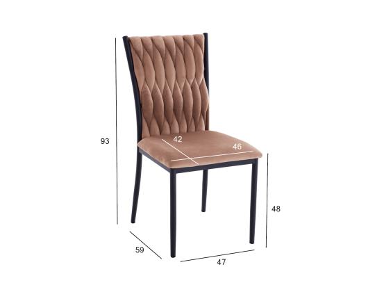 Tuoli EMORY 47x59xH93cm, vanha pinkki sametti