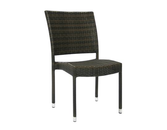 Tuoli WICKER-3 49x62xH91cm, tummanruskea, alumiini, muovipunos