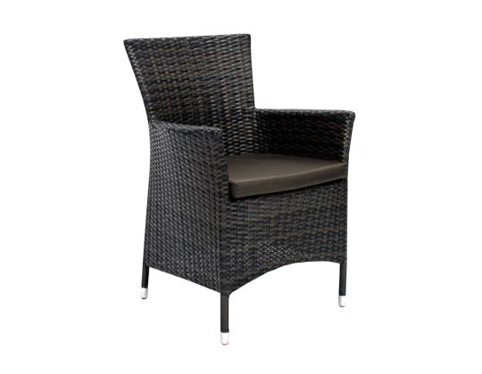 Tuoli WICKER-1 61x58xH86cm, tummanruskea, teräsrunko, muovipunos