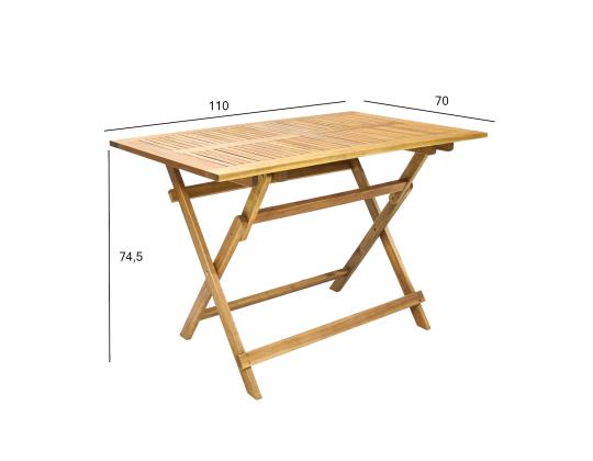 Pöytä FINLAY 110x70xH74,5cm, akaasia
