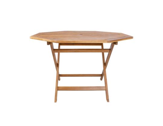 Pöytä FINLAY 120x120xH72cm, 8-kulmainen, akaasia