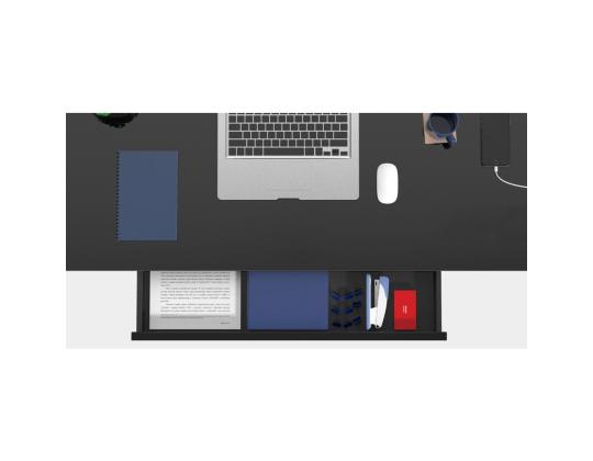 Säädettävä pöytä ERGO 1-moottori 120x60xH72-121cm, musta, melamiinilevy, teräs