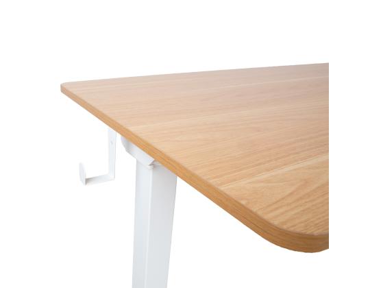 Säädettävä pöytä ERGO 1 moottorilla 120x60xH73-121cm, valkoinen/tammi