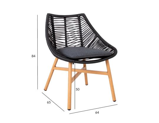 Tuoli HELSINKI musta 64x65xH84cm, musta