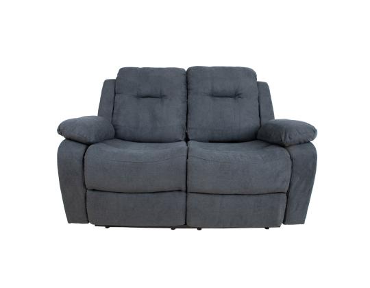 Sohva DIXON 2-istuttava lepotuoli, 155x95xH102cm, tummanharmaa, polyesterikangas, vaneri, metalli
