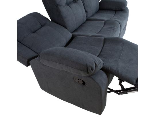 Sohva DIXON 2-istuttava lepotuoli, 155x95xH102cm, tummanharmaa, polyesterikangas, vaneri, metalli