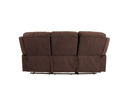 Sohva DIXON 3-istuttava lepotuoli, 210x95xH102cm, ruskea, polyesterikangas, vaneri, metalli