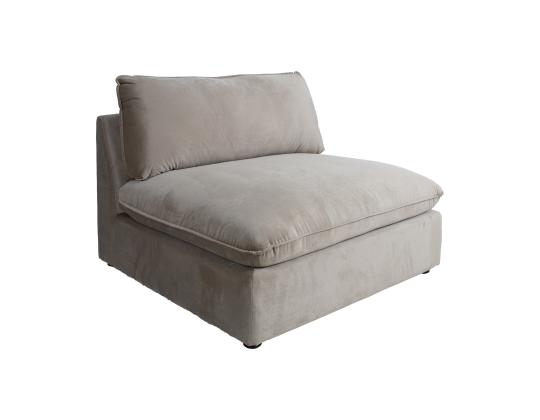 Modulaarinen sohva TEVY 1-paikkainen osa ilman käsinojia, beige