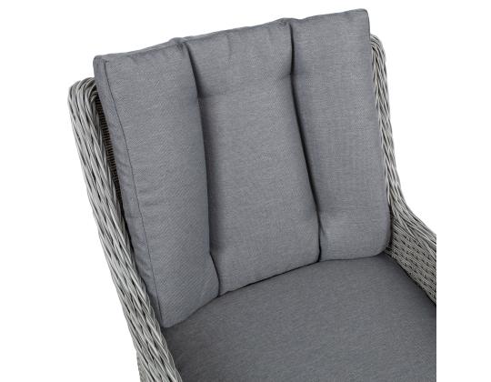 Nojatuoli ASCOT 58x70xH90cm, harmaa, alumiini, muovipunos