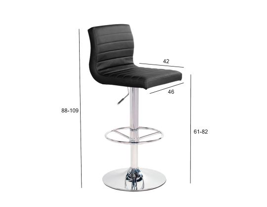 Baarijakkara AURA 46x42xH88-109cm, musta