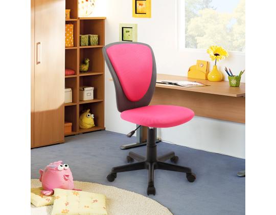 Lasten tuoli BIANCA, 42x51xH82-94cm, pinkki/tummanharmaa, polyesterikangas, keinonahka, muovi
