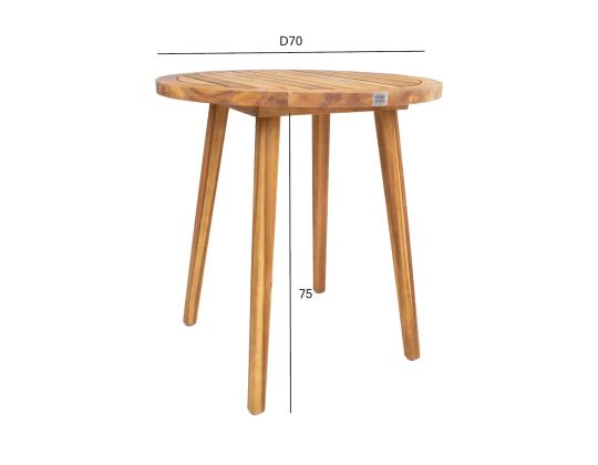 Pöytä FLORIAN D70xH75cm, akaasiapuuta