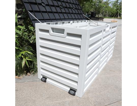 Säilytyslaatikko ALISA 112,8x49x53,5cm, valkoinen/harmaa muovi